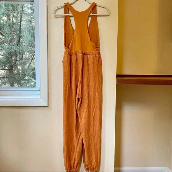 New Free People Kyle One Piece Jumpsuit Onesie FP Beach in Orange XS - Picture 4 of 9